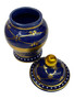 Orisha Yemaya Offering Jar / Mother of All Waters / Navy Blue & Gold / 6” / Sopera with Lid / Rejuvenation, Fertility & Healing  