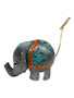 Lucky Elephant with Gray Ears Photo Holder Tin Clip Stand: Spiritual Home Decor (4")