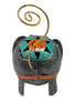 Lucky Elephant with Gray Ears Photo Holder Tin Clip Stand: Spiritual Home Decor (4")