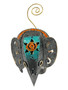 Lucky Elephant with Gray Ears Photo Holder Tin Clip Stand: Spiritual Home Decor (4")