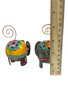 Lucky Elephant with Gray Ears Photo Holder Tin Clip Stand: Spiritual Home Decor (4")