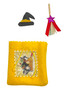 Witches Broom / Saca Sal /Mojo Bag Kit / Mojo Bag, Prayer Card & Charms / Yellow / 3" / Cleansing & Protection / Use to sweep away negative energy and protect your space