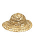 Miniature 3" Orisha Eleggua Straw Hat, symbolizing the Gatekeeper of New Paths. Ritual shrine devotional symbol for Eleggua, used in spiritual practices to open roads and new opportunities.