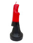 Black and Red Santa Muerte Figure Candle - 10-inch candle representing Santa Muerte, ideal for rituals focused on transformation, empowerment, and removing obstacles.