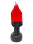 Black and Red Santa Muerte Figure Candle - 10-inch candle representing Santa Muerte, ideal for rituals focused on transformation, empowerment, and removing obstacles.