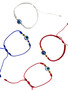Mindfully Knotted: Evil Eye Protection Adjustable Length Knotted Spiritual Bracelet (Red & Gold)