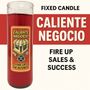 Heat Up The Business (Caliente Negocio) Dressed & Blessed 7 Day Candle – “I ignite the fire of success and watch my business bloom.”