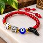 Lucky Protection Elephant & Evil Eye Adjustable Bracelet - Luck • Protection • Prosperity • Good Fortune • Positive Energy