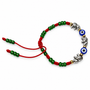 Three Elephant & Evil Eye Adjustable Bracelet - Protection • Good Fortune • Prosperity • Strength • Positive Energy