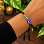 Elephant, Evil Eye & Azabache Adjustable Bracelet - Protection • Strength • Good Fortune • Warding • Positive Energy