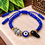 Lucky Protection Elephant, Evil Eye & Azabache Blue Adjustable Bracelet - Protection • Good Fortune • Strength • Positive Energy • Spiritual Safeguarding