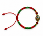San Miguel Red & Green Protection Adjustable Bracelet - Protection • Strength • Courage • Prosperity • Spiritual Defense