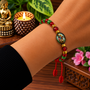 Saint Michael Red & Green Protection Adjustable Bracelet - Protection • Strength • Courage • Prosperity • Spiritual Defense