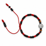 Red & Black Saint Benedict Protection Adjustable Bracelet - Protection • Faith • Strength • Grounding • Spiritual Defense