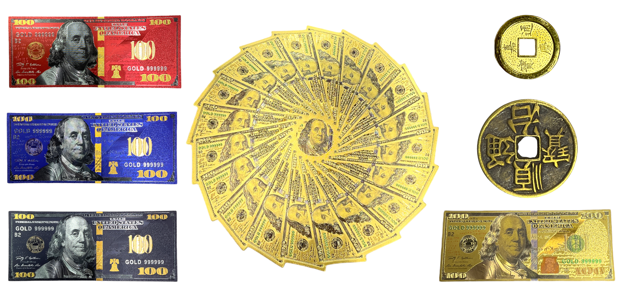 Gold Dollar Bills Ancestor Money — Yeyeo Botanica