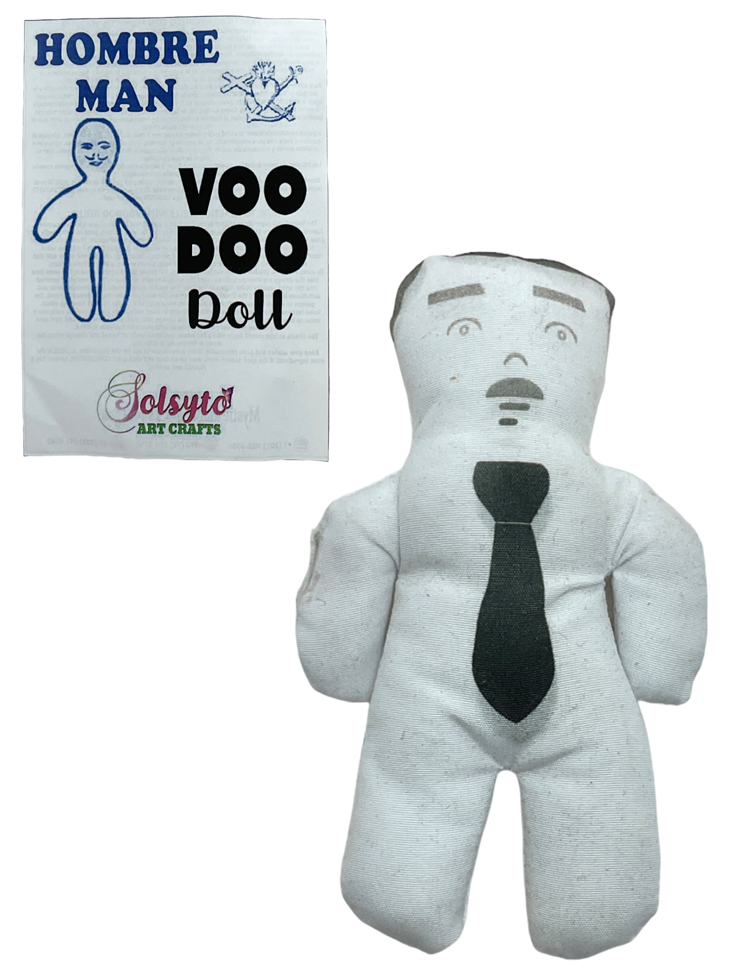 Voodoo Doll 4” White Male Healing, End Fighting Reveal