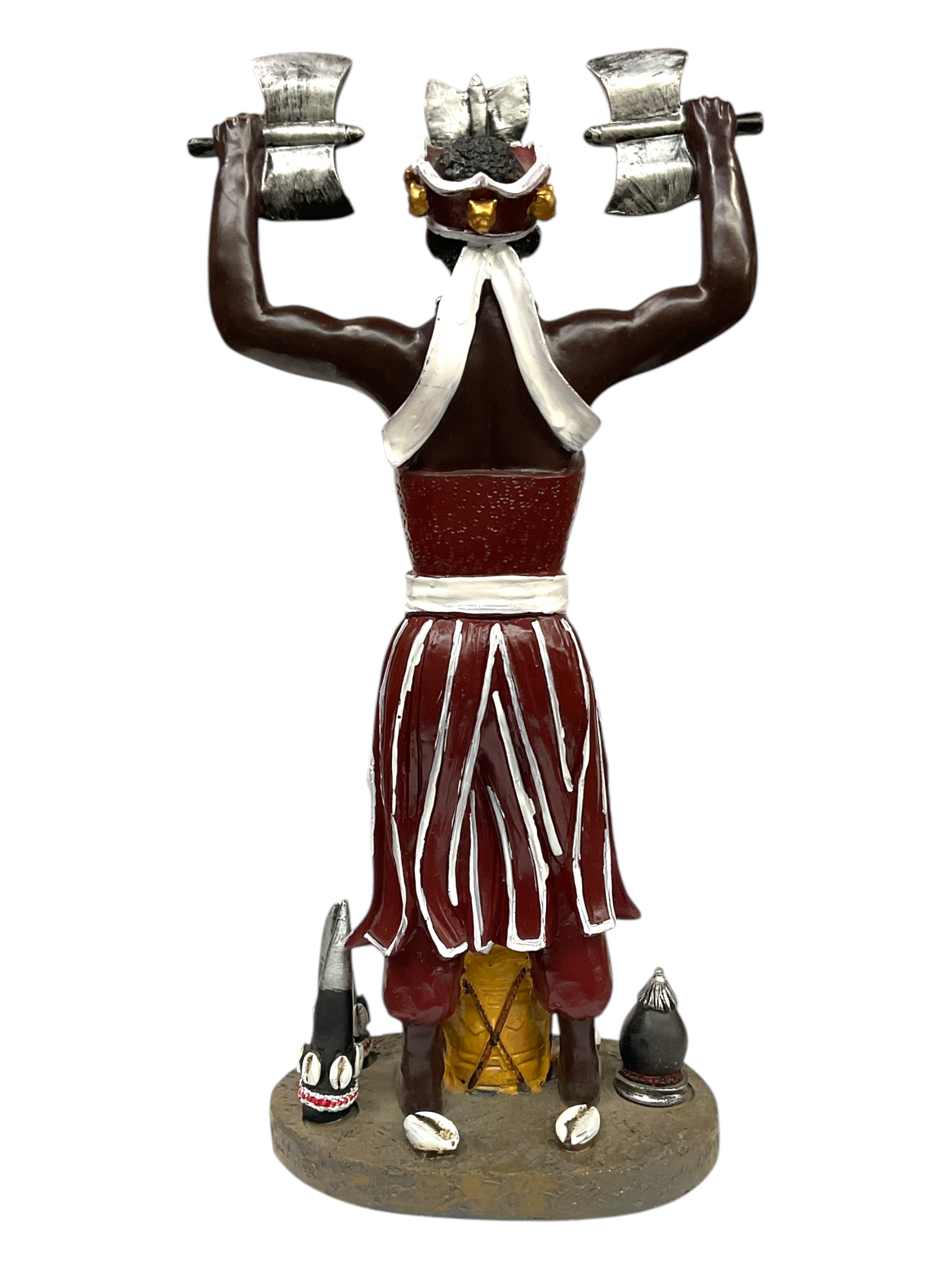 Orisha Chango Statue: Lord Of The Double Axes (13”)