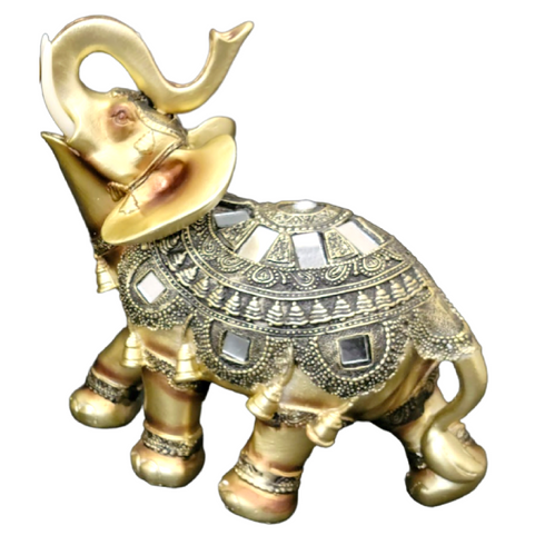 Limited Edition Replica Elephant - Golden Lotus main image 0