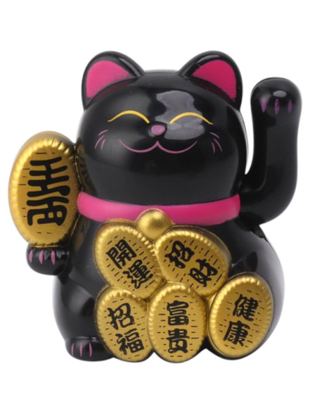 Solar Powered Mini Lucky Cat With Waving Arm – Japanese Fortune