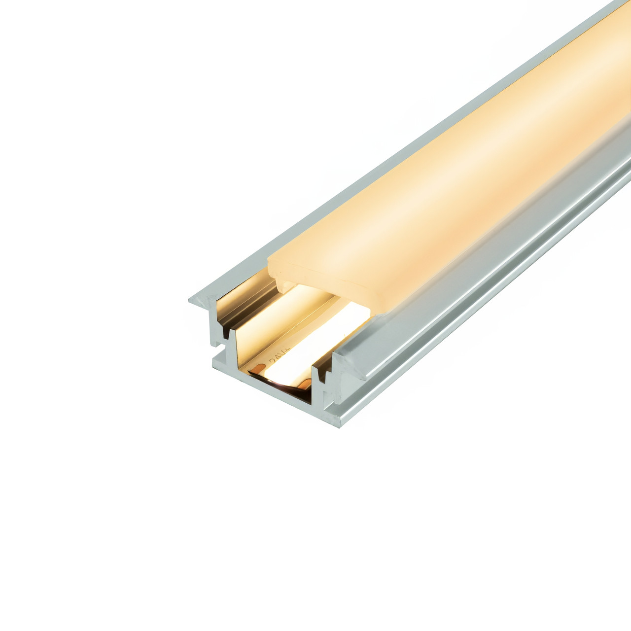 2M Wide Recessed Aluminium Profile/Extrusion With Clip-In Frosted