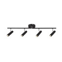 Handle Bar Spotlight Fitting 4 Way Splitbar in Black and Chrome