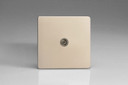 Varilight Satin Chrome Screwless 1-Gang TV Socket, Co-Axial