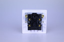 Varilight White 45A Cooker Switch (Single Plate, Red Rocker)