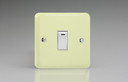 Varilight White Chocolate Lily 1-Gang 20A Double Pole Rocker Switch + Neon Indicator Light