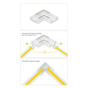 Aon Solder Free Corner "Strip To Strip" Connectors (5 Pack)