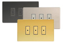 Varilight V-Pro Screwless Eclique2 3-Gang Master Dimmer / Slave Unit