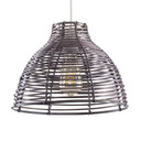 Lobster Pot Pendant Shade with Basket Weave in Grey