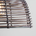 Lobster Pot Pendant Shade with Basket Weave in Grey