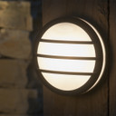 Lutec Large Titan Round Grated Bulkhead Wall Light