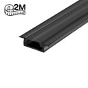 SlimPro Recessed Aluminium Profile 2m, Diffusers Available
