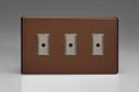 Varilight Mocha Screwless 1-Way V-Pro Multi-Point Remote/Tactile Touch Control Master LED Dimmer 0-100W (1-4 Gang)