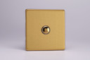 Varilight Brushed Brass Screwless 6A 1 or 2-Way Push On/Off Impulse Switch (1-4 Gang)