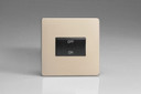 Varilight Satin Chrome Screwless 10A Fan Isolating Switch (3 Pole)