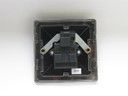 Varilight Brushed Steel Screwless 1-Gang 5A Round Pin Socket