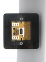 Varilight Polished Brass Ultraflat 1-Gang White Telephone Socket
