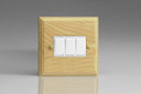 Varilight Ash Kilnwood 10A 1 or 2-Way Rocker Switch (1-3 Gang)