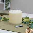 LED 3 Wick Flickering Candle with Remote Control