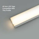 2M Recessed Wide Aluminium Profile With Clip-In Frosted Diffuser 30.3mm X 9.5mm
