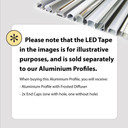 Recessed Wide Aluminium Profile With Clip-In Frosted Diffuser 2m