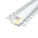 Plaster-In Wide Aluminium Profile With Clip-In Frosted Diffuser 1m