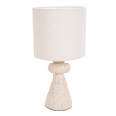 Cady Table Lamp in Textured Cement Effect Base and Cream Shade