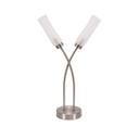 Maya Table Lamp 2 Way in Brushed Chrome