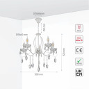 Tabitha Mediterranean Elegant Transitional Elizabeth Style Crystal Chandelier Ceiling Light E14