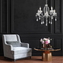 Tabitha Mediterranean Elegant Transitional Elizabeth Style Crystal Chandelier Ceiling Light E14
