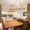 Hemp Rope Spiral Island Ceiling Chandelier Light 5xE14