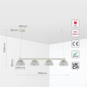 Modern White Mesh Cage Dome Chandelier - 950mm